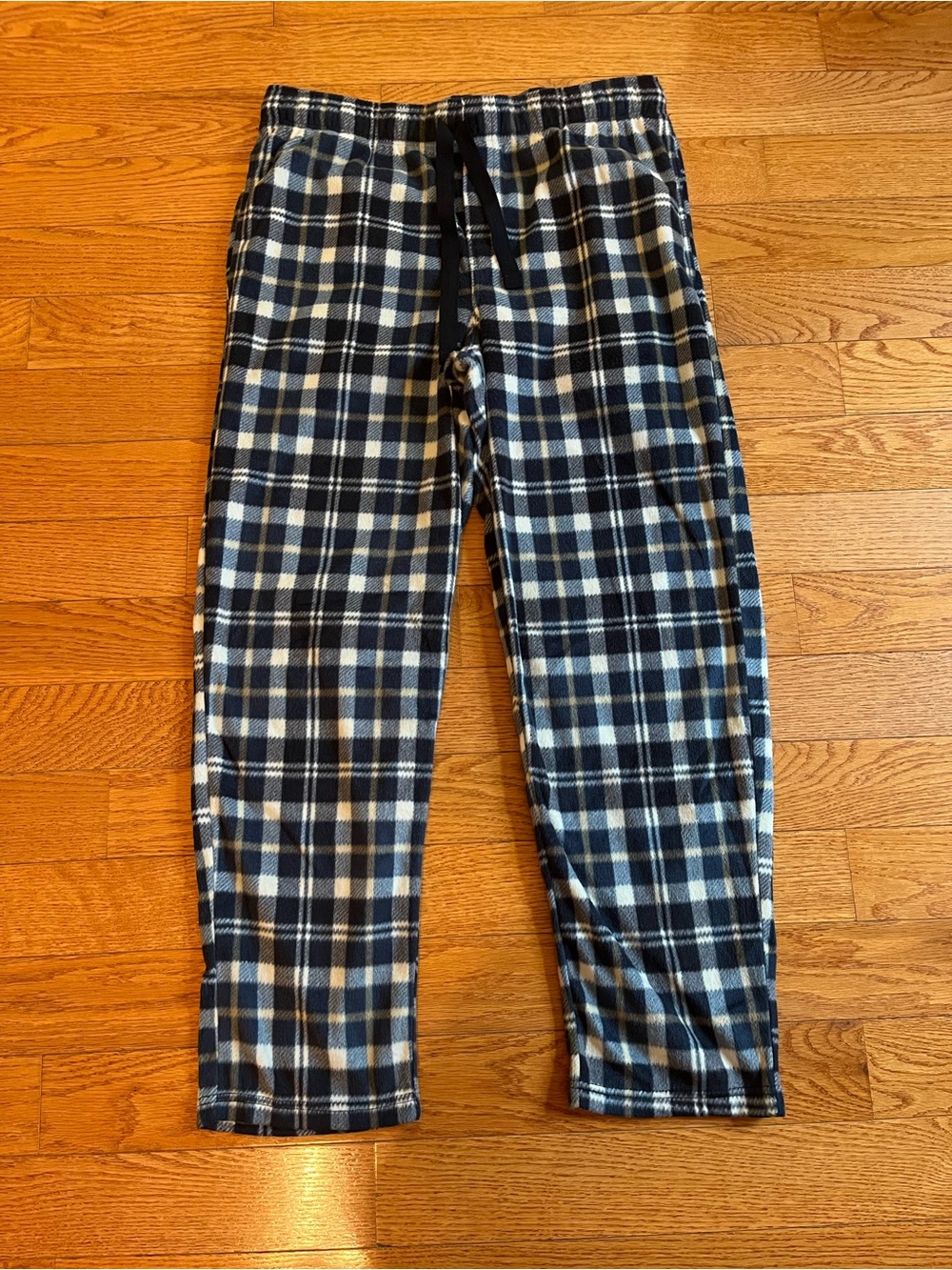 George Plaid Flannel Pants in Navy & Cream